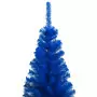 Set Albero Natale Artificiale con LED e Palline Blu 120 cm PVC