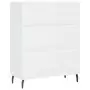 Credenza Bianca 69,5x34x180 cm in Legno Multistrato