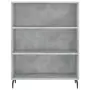 Credenza Grigio Cemento 69,5x34x180 cm in Legno Multistrato