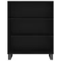 Credenza Nera 69,5x34x180 cm in Legno Multistrato