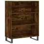 Credenza Rovere Fumo  69,5x34x180 cm in Legno Multistrato