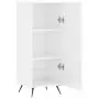 Credenza Bianco Lucido 34,5x34x90 cm in Legno Multistrato