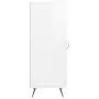 Credenza Bianco Lucido 34,5x34x90 cm in Legno Multistrato