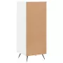 Credenza Bianco Lucido 34,5x34x90 cm in Legno Multistrato