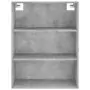 Credenza Grigio Cemento 69,5x34x180 cm in Legno Multistrato