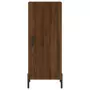 Credenza Rovere Marrone 34,5x34x180 cm in Legno Multistrato