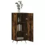 Credenza Rovere Fumo 34,5x34x90 cm in Legno Multistrato