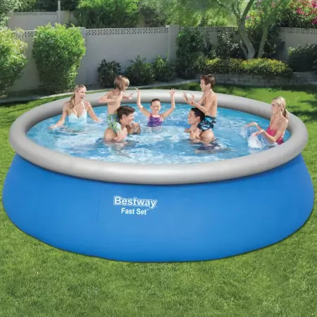 Bestway Set per Piscina Gonfiabile Fast Set Rotonda 457x122 cm