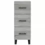 Credenza Grigio Sonoma 34,5x34x180 cm in Legno Multistrato