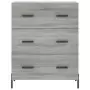 Credenza Grigio Sonoma 69,5x34x180 cm in Legno Multistrato