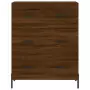 Credenza Rovere Marrone 69,5x34x180 cm in Legno Multistrato