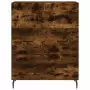 Credenza Rovere Fumo  69,5x34x180 cm in Legno Multistrato