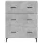 Credenza Grigio Cemento 69,5x34x180 cm in Legno Multistrato