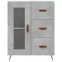 Credenza Grigio Cemento 69,5x34x180 cm in Legno Multistrato