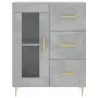 Credenza Grigio Cemento 69,5x34x180 cm in Legno Multistrato