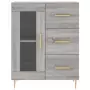 Credenza Grigio Sonoma 69,5x34x180 cm in Legno Multistrato