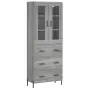 Credenza Grigio Sonoma 69,5x34x180 cm in Legno Multistrato