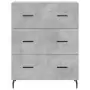 Credenza Grigio Cemento 69,5x34x180 cm in Legno Multistrato