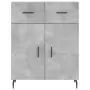 Credenza Grigio Cemento 69,5x34x180 cm in Legno Multistrato