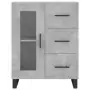 Credenza Grigio Cemento 69,5x34x180 cm in Legno Multistrato