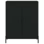 Credenza Nera 69,5x34x180 cm in Legno Multistrato