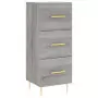 Credenza Grigio Sonoma 34,5x34x180 cm in Legno Multistrato