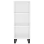 Credenza 34,5x34x180 cm in Legno Multistrato Bianco Lucido