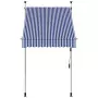 Tenda da Sole Retrattile Manuale 100 cm a Strisce Blu e Bianche