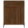 Credenza Rovere Marrone 69,5x34x180 cm in Legno Multistrato