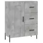 Credenza Grigio Cemento 69,5x34x180 cm in Legno Multistrato