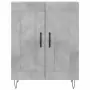 Credenza Grigio Cemento 69,5x34x180 cm in Legno Multistrato