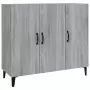 Credenza Grigio Sonoma 90x34x80 cm in Legno Multistrato