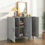 Credenza Grigio Sonoma 90x34x80 cm in Legno Multistrato