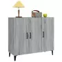 Credenza Grigio Sonoma 90x34x80 cm in Legno Multistrato