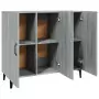 Credenza Grigio Sonoma 90x34x80 cm in Legno Multistrato