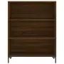 Credenza Rovere Marrone 69,5x34x180 cm in Legno Multistrato