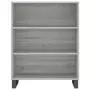 Credenza Grigio Sonoma 69,5x34x180 cm in Legno Multistrato