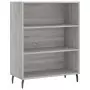 Credenza Grigio Sonoma 69,5x34x180 cm in Legno Multistrato