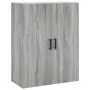 Credenza Grigio Sonoma 69,5x34x180 cm in Legno Multistrato