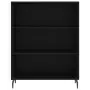 Credenza Nera 69,5x34x180 cm in Legno Multistrato