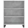 Credenza Grigio Cemento 69,5x34x180 cm in Legno Multistrato