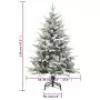 Albero di Natale Artificiale con Neve Verde 120 cm PVC e PE