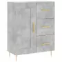 Credenza Grigio Cemento 69,5x34x180 cm in Legno Multistrato