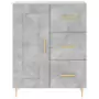 Credenza Grigio Cemento 69,5x34x180 cm in Legno Multistrato