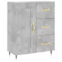 Credenza Grigio Cemento 69,5x34x180 cm in Legno Multistrato