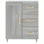 Credenza Grigio Sonoma 69,5x34x180 cm in Legno Multistrato