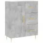 Credenza Grigio Cemento 69,5x34x180 cm in Legno Multistrato