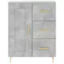 Credenza Grigio Cemento 69,5x34x180 cm in Legno Multistrato