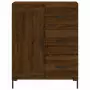 Credenza Rovere Marrone 69,5x34x180 cm in Legno Multistrato