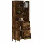 Credenza Rovere Fumo  69,5x34x180 cm in Legno Multistrato